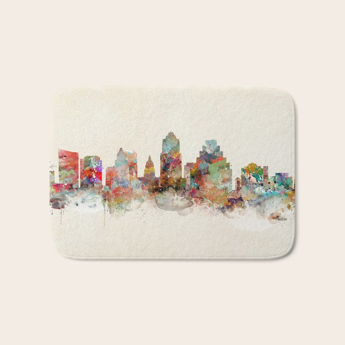 austin texas skyline Bath Mat Gallery Image 1