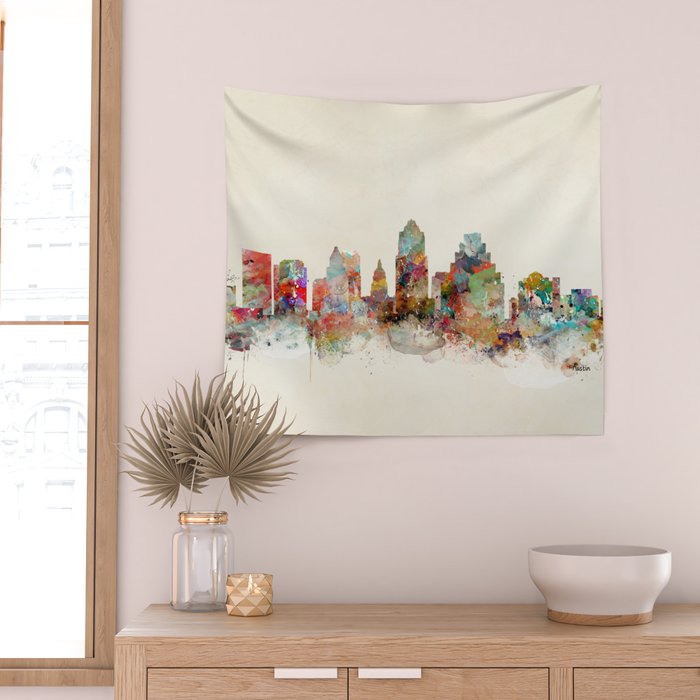 austin texas skyline Wall Tapestry Gallery Image 2