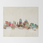 austin texas skyline Throw Blanket Gallery Image 2