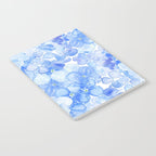 Elegant purple blue hand painted watercolor hortensia floral Notebook Gallery Image 2