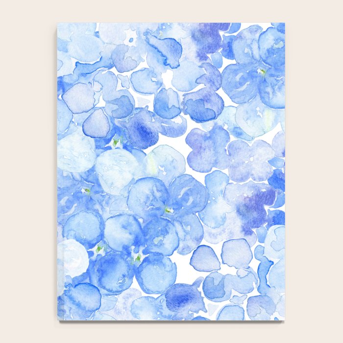 Elegant purple blue hand painted watercolor hortensia floral Notebook Gallery Image 4
