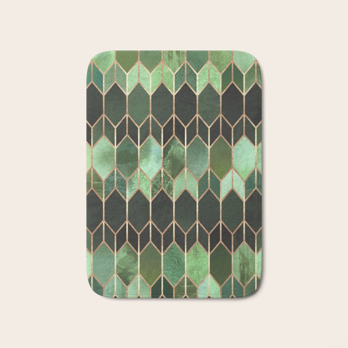 Stained Glass 5 - Forest Green Bath Mat Gallery Image 1