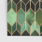 Stained Glass 5 - Forest Green Poster Gallery Image 3