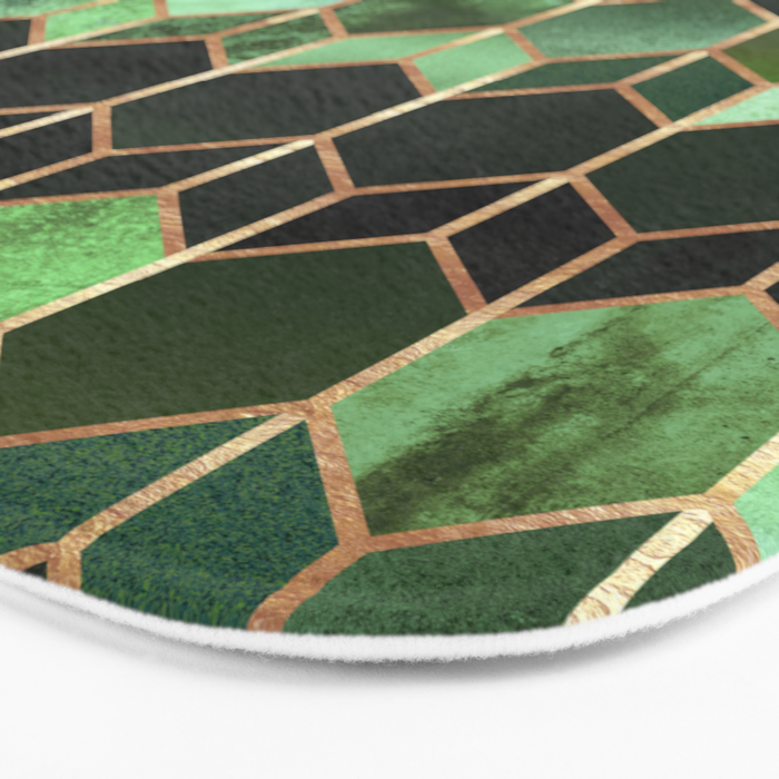 Stained Glass 5 - Forest Green Bath Mat Gallery Image 3