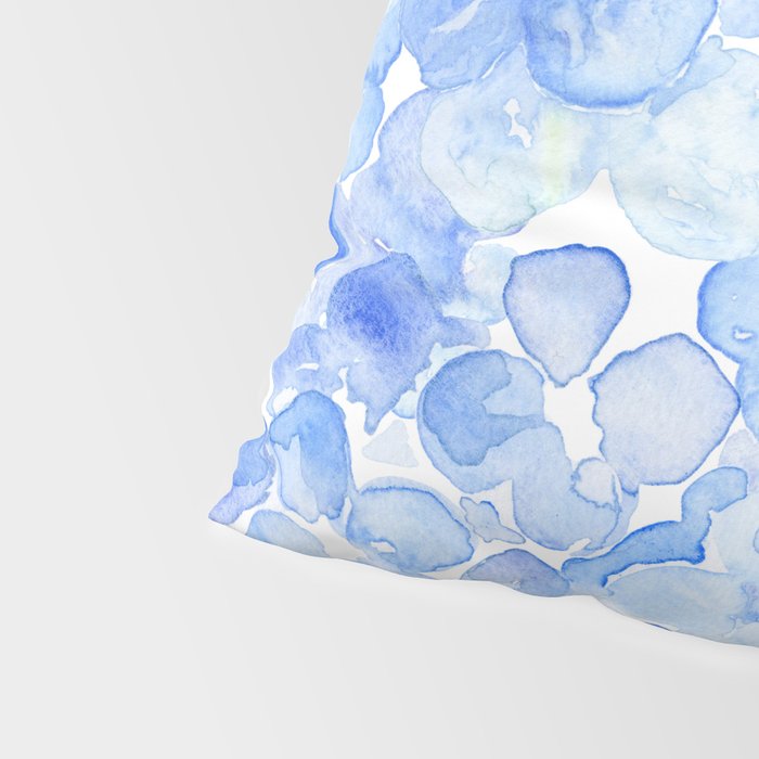 Elegant purple blue hand painted watercolor hortensia floral Pillow Sham Gallery Image 4