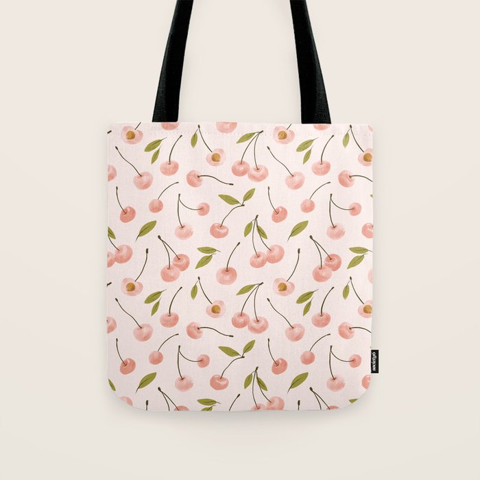 Pink cherry Tote Bag Gallery Image 1