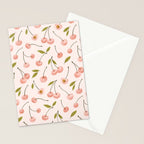 Pink cherry Stationery Card Gallery Image 2