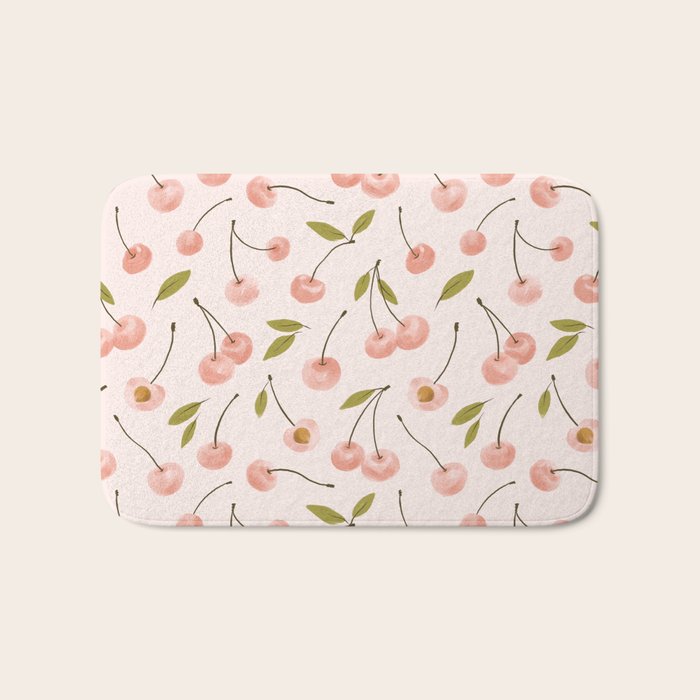 Pink cherry Bath Mat Gallery Image 1