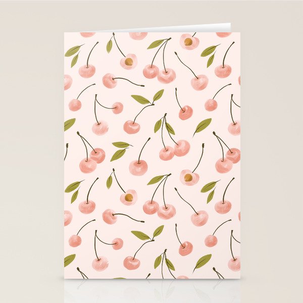 Pink cherry Stationery Card Gallery Image 2