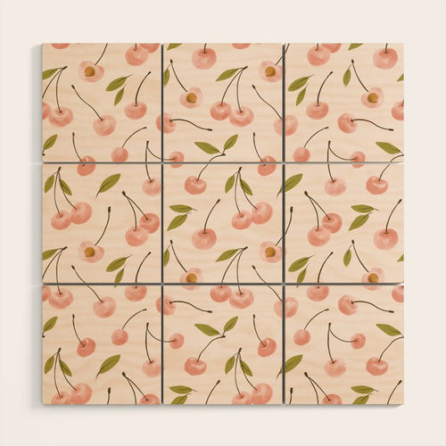 Pink Cherry Wood Wall Art Gallery Image 1