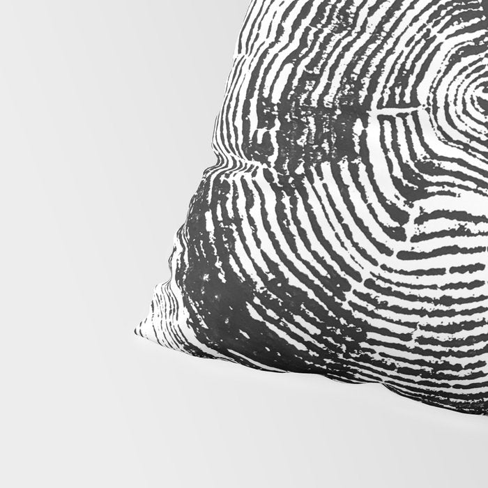 Old Oak - Tree ring ink woodblock print Pillow Sham Gallery Image 4