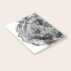 Old Oak - Tree ring ink woodblock print Notebook Gallery Image 3