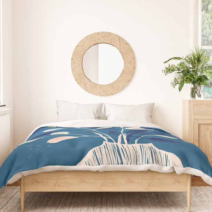 Flowers in a White Vase Duvet Cover Gallery Image 3