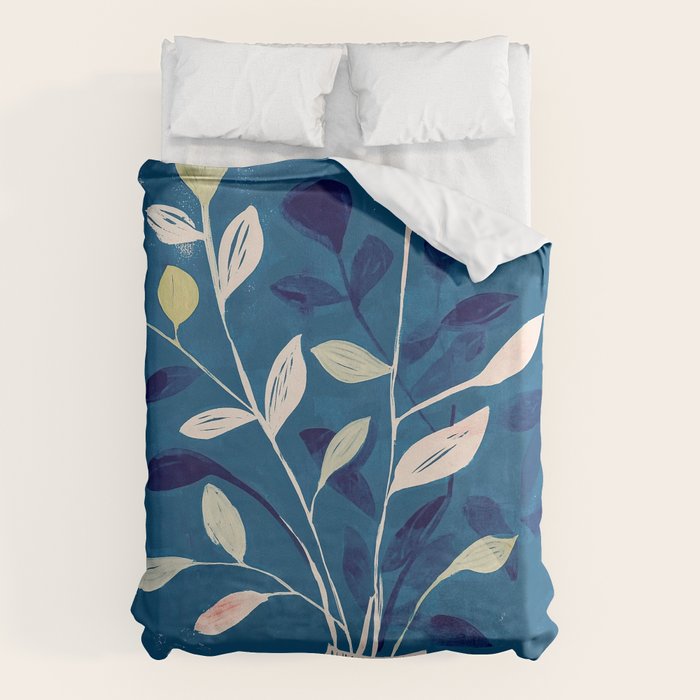 Flowers in a White Vase Duvet Cover Gallery Image 1