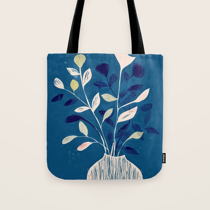 Flowers in a White Vase Tote Bag Gallery Image 1