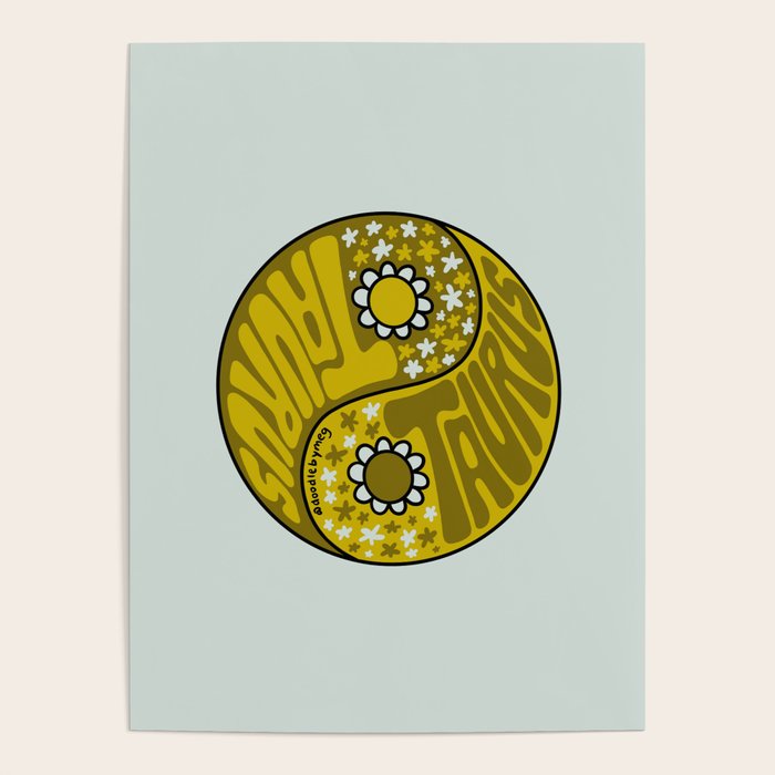 Taurus Yin Yang Poster Gallery Image 4