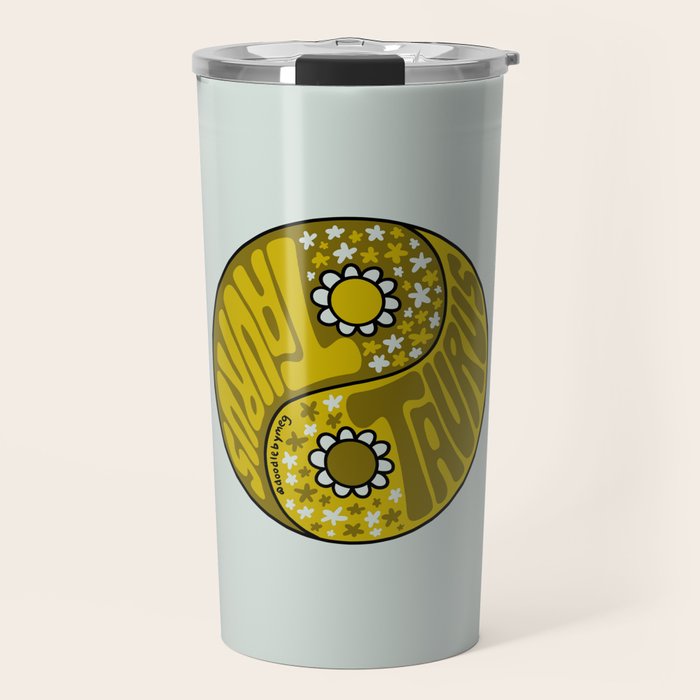 Taurus Yin Yang Travel Mug Gallery Image 1