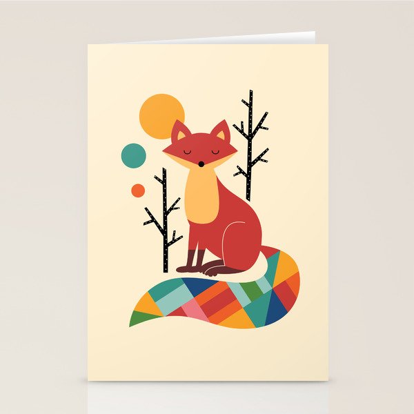 Rainbow Fox Stationery Card Gallery Image 1