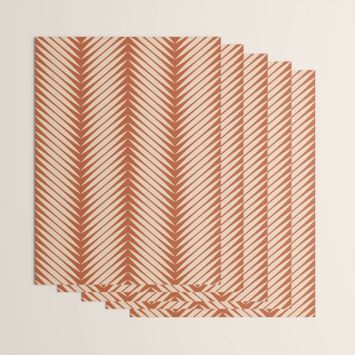 Palm Leaf Pattern - Orange Wrapping Paper Gallery Image 3