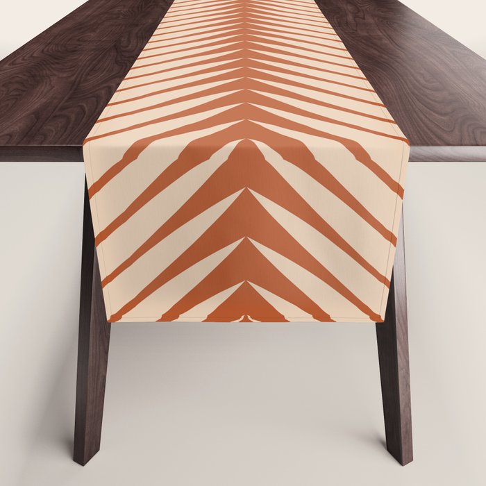 Palm Leaf Pattern - Orange Table Runner Gallery Image 1
