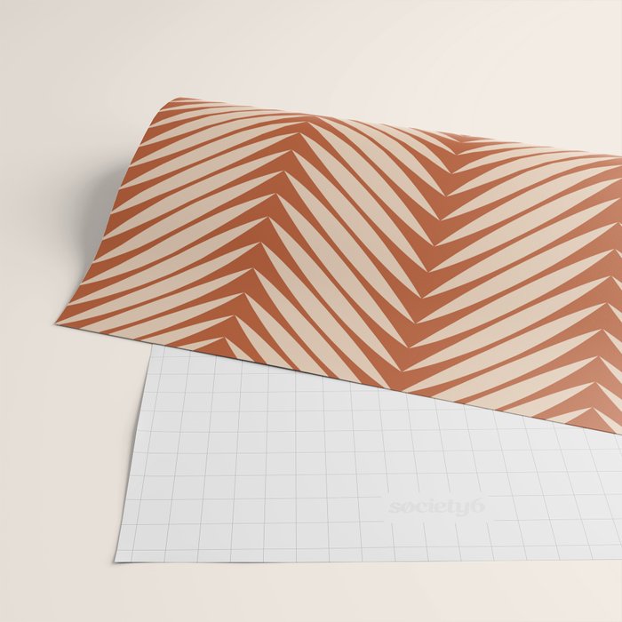 Palm Leaf Pattern - Orange Wrapping Paper Gallery Image 2