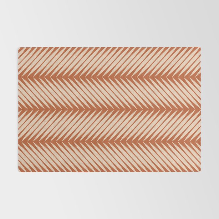 Palm Leaf Pattern - Orange Rug Gallery Image 2