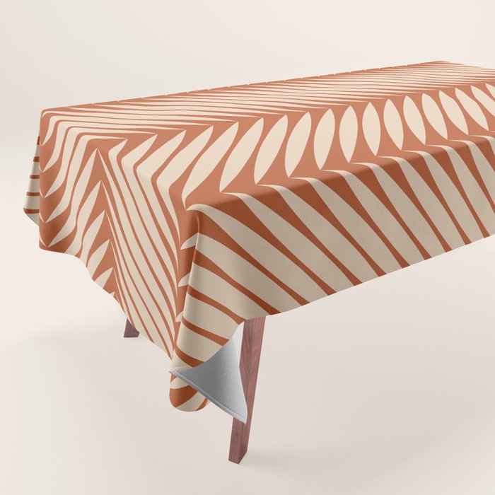 Palm Leaf Pattern - Orange Tablecloth Gallery Image 1