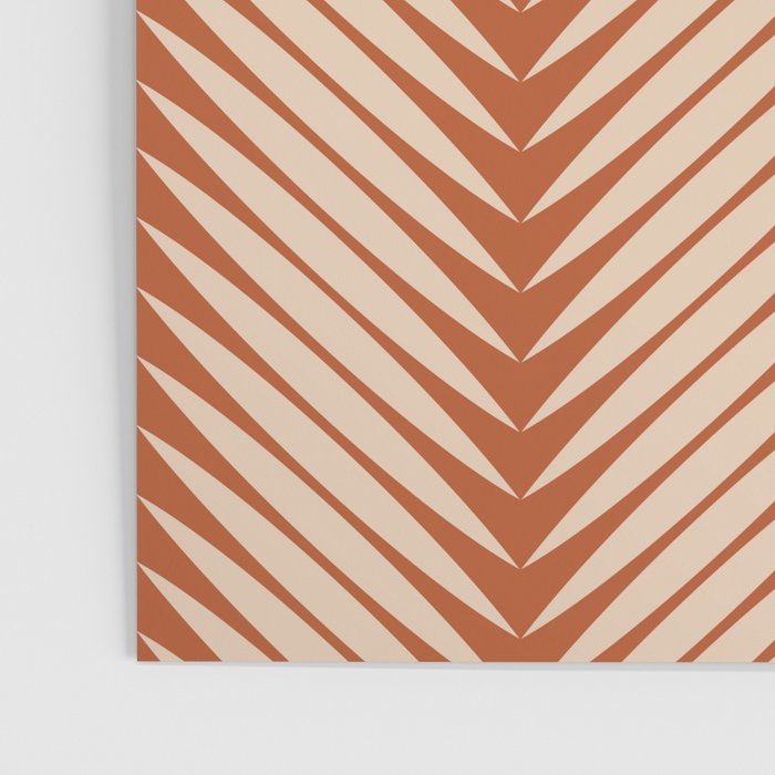 Palm Leaf Pattern - Orange Poster Gallery Image 3