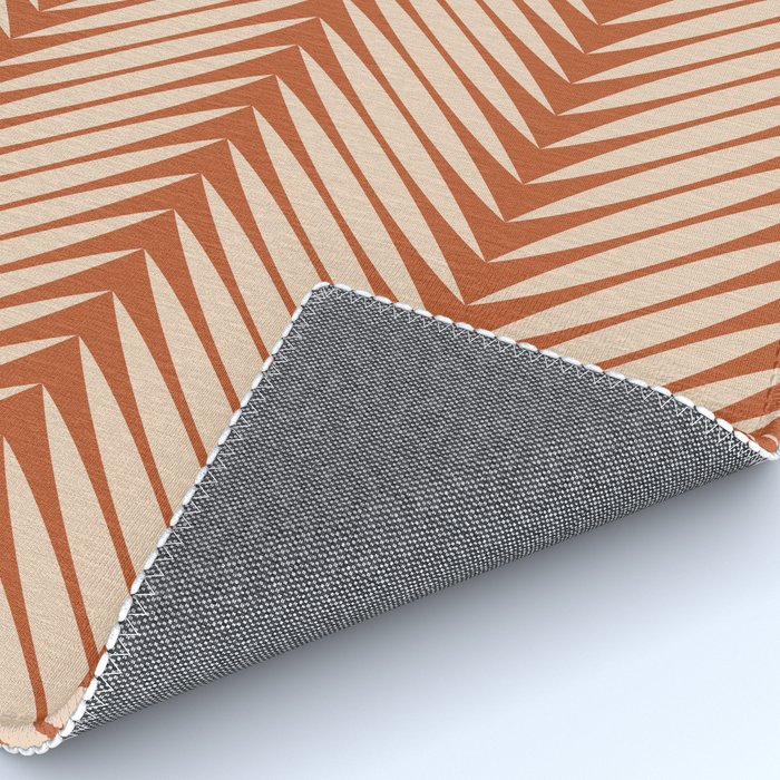 Palm Leaf Pattern - Orange Rug Gallery Image 4