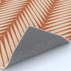 Palm Leaf Pattern - Orange Rug Gallery Image 4