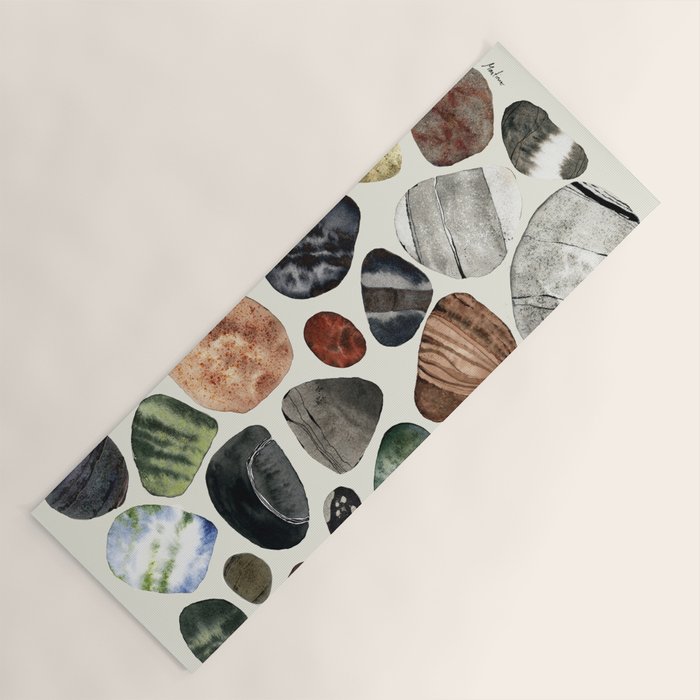  beach pebbles Yoga Mat Gallery Image 1