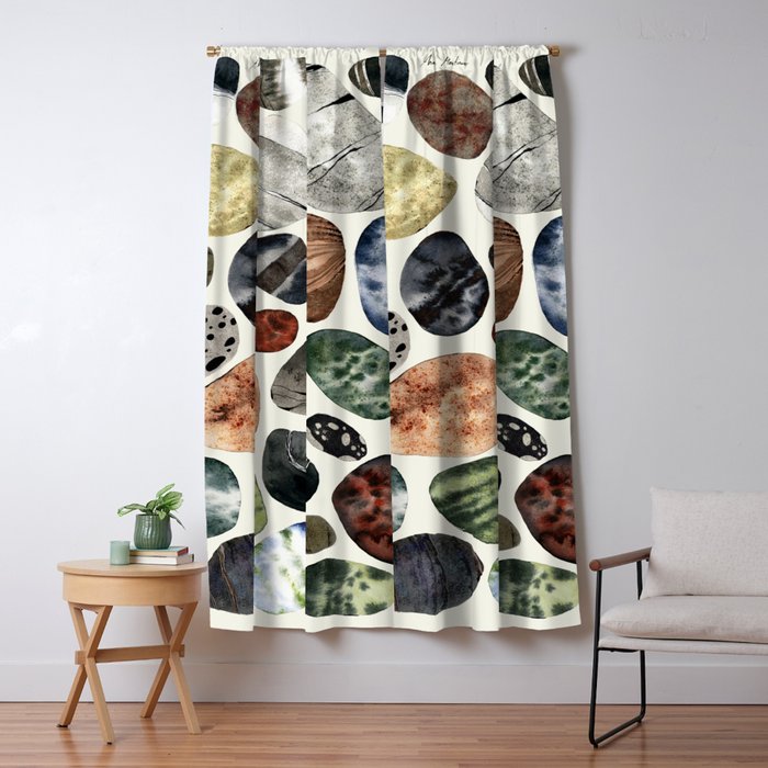  beach pebbles Window Curtain Gallery Image 5