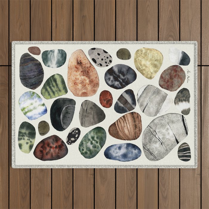  beach pebbles Outdoor Rug Gallery Image 1