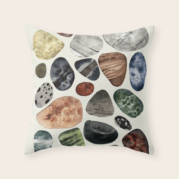  beach pebbles Throw Pillow Gallery Image 6