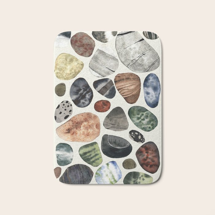  beach pebbles Bath Mat Gallery Image 1