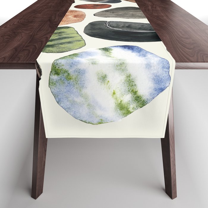 beach pebbles Table Runner Gallery Image 1