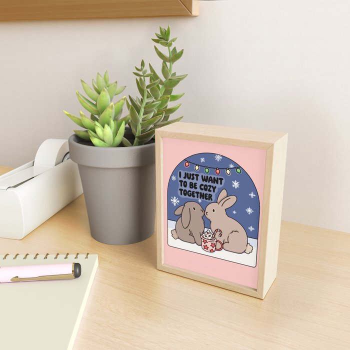 Cozy Winter Bunnies Mini Art Print Gallery Image 2