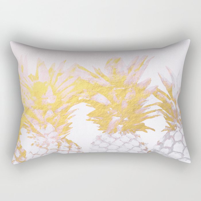 Golden pineapples Rectangular Pillow Gallery Image 1