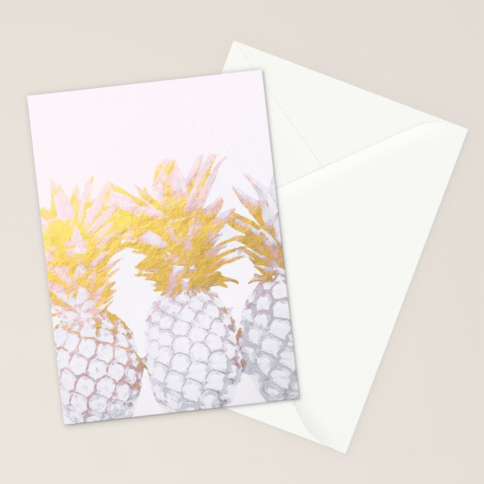 Golden pineapples Stationery Card Gallery Image 2