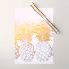 Golden pineapples Wrapping Paper Gallery Image 1