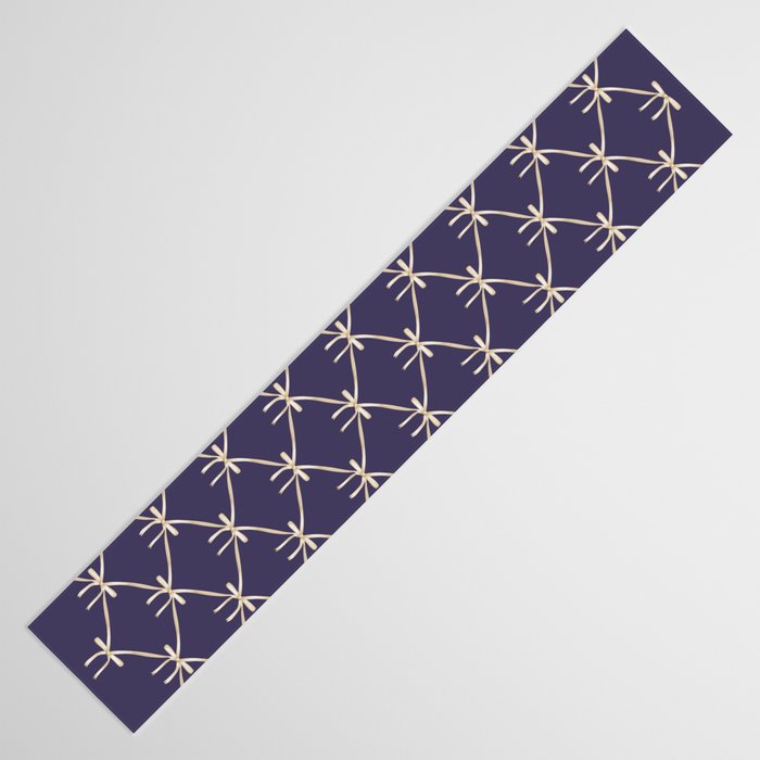 Bows & Ribbons Pattern XXXII Dark Lavender Purple Table Runner Gallery Image 3