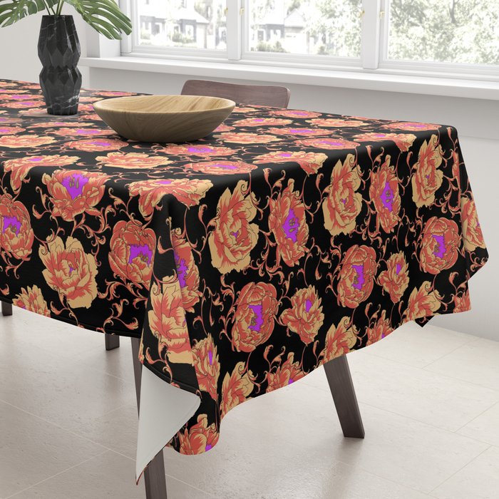 Romantic Vintage Peonies Tablecloth Gallery Image 3