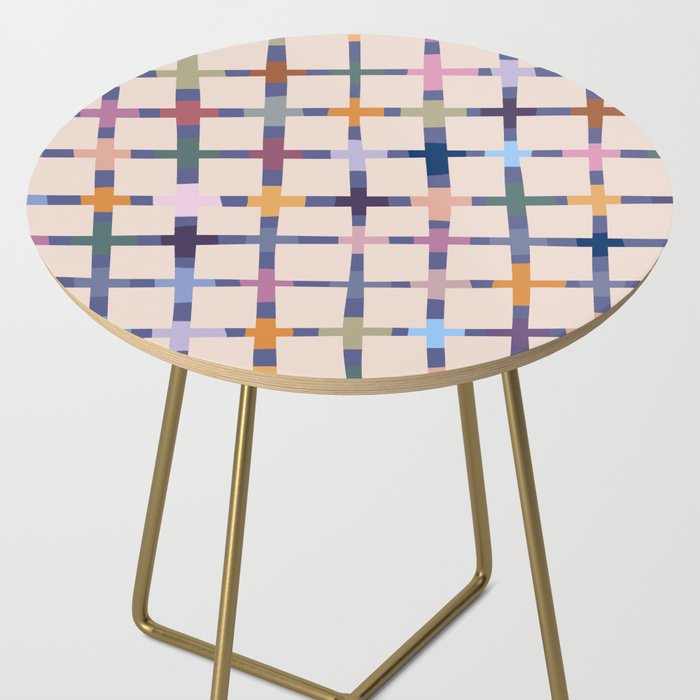 Colorful Patterned Grid II Side Table Gallery Image 2