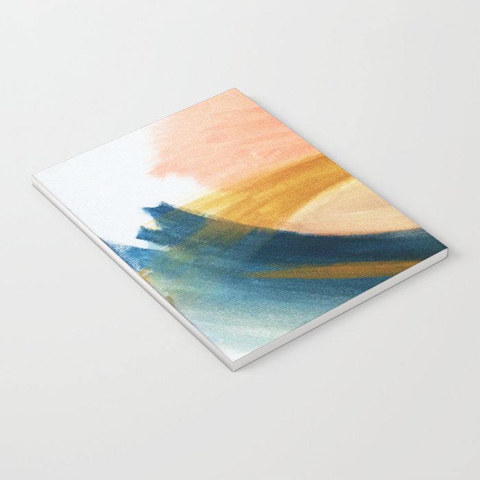 Slow as the Mississippi - Acrylic abstract with pink, blue, and brown Notebook Gallery Image 3