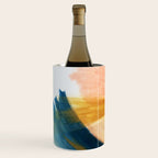 Slow as the Mississippi - Acrylic abstract with pink, blue, and brown Wine Chiller Gallery Image 2