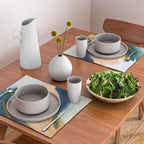 Slow as the Mississippi - Acrylic abstract with pink, blue, and brown Placemat Gallery Image 2