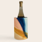 Slow as the Mississippi - Acrylic abstract with pink, blue, and brown Wine Chiller Gallery Image 3