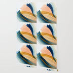 Slow as the Mississippi - Acrylic abstract with pink, blue, and brown Wallpaper Gallery Image 2