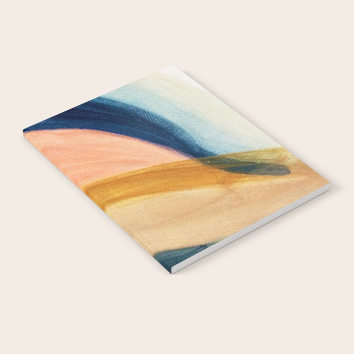 Slow as the Mississippi - Acrylic abstract with pink, blue, and brown Notebook Gallery Image 1