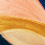 Slow as the Mississippi - Acrylic abstract with pink, blue, and brown Coffee Mug Gallery Image 2